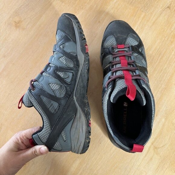 Merrell Women’s Hiking Q Form 2 Select Grip Lace Red Black Gray Sneaker Shoes 9 - Picture 4 of 8